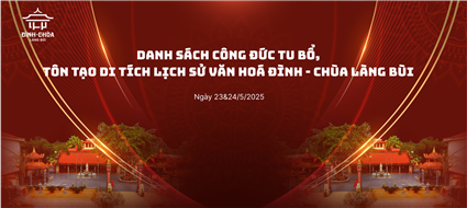 Danh sách các Đơn vị, Tổ chức, Cá nhân Công đức Tu bổ, tôn tạo di tích lịch sử văn hoá Đình - Chùa Làng Bùi ngày 24/5/2025