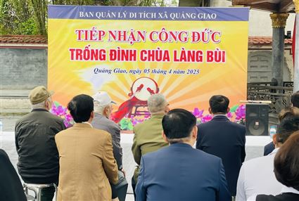 Lễ tiếp nhận công đức - Tiếng trống vọng hồn quê