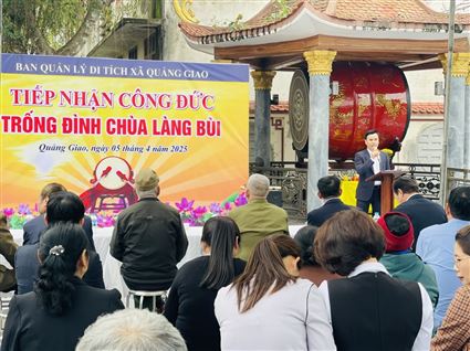 Lễ tiếp nhận công đức - Tiếng trống vọng hồn quê