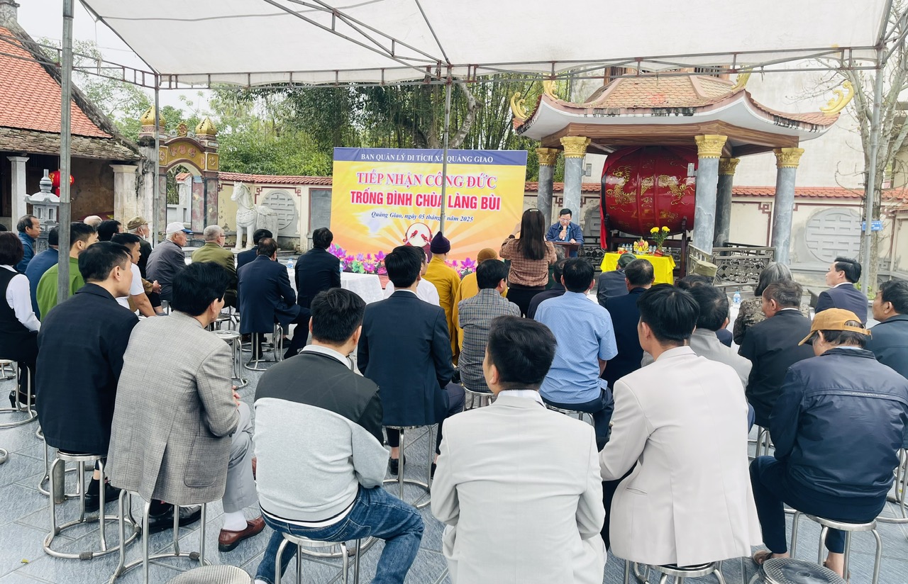 Lễ tiếp nhận công đức - Tiếng trống vọng hồn quê